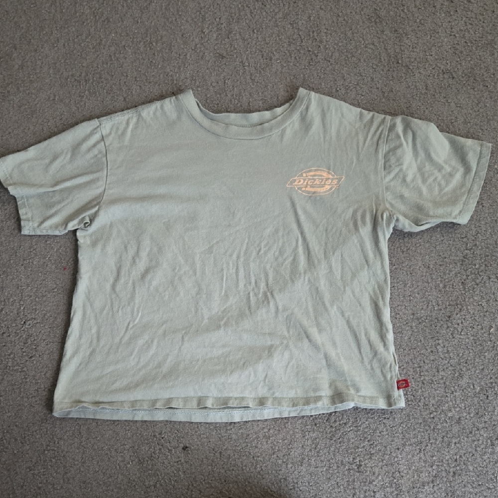 Dickies Sage Green Logo Crop Top